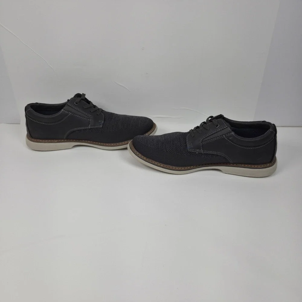 Nunn Bush Otto Knit Plain Toe Oxford Shoes Men's Size 10 W Gray 84964-062